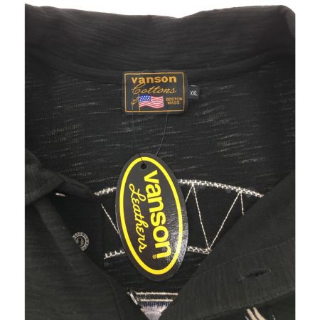  VANSON バンソン メンズ ポロシャツ XXL タグ付 ブラック