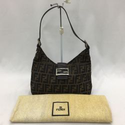 ▼▼ FENDI フェンディ レディース ショルダーバッグ セミショルダー ズッカ柄  2308 26569 099 ブラウン Cランク