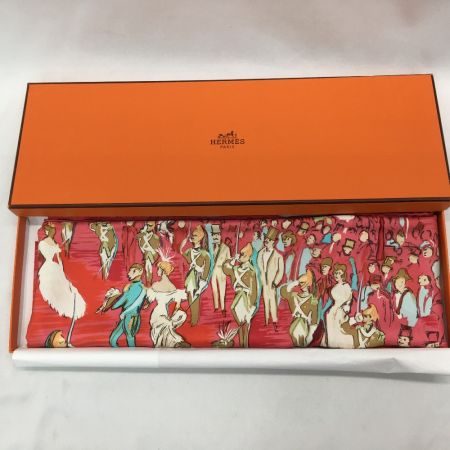  HERMES エルメス シルク スカーフ CLERC カレ90 【ガラの夕べ】 ピンクｘ天使柄