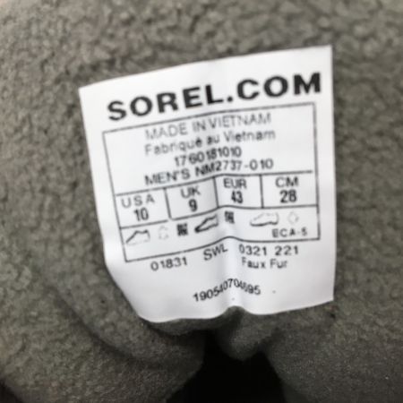  SOREL ソレル バックストンレース SIZE 28cm nm2737 ブラック
