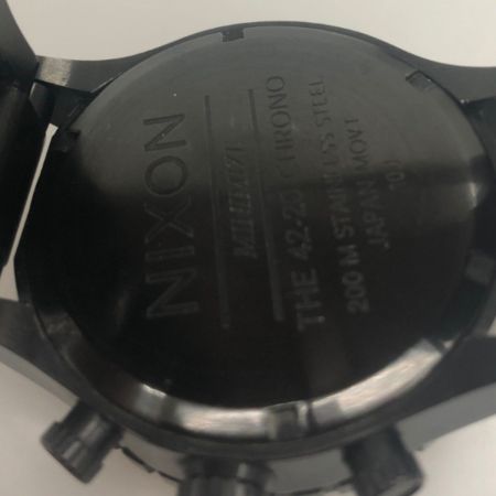  NIXON ニクソン メンズ腕時計 クオーツ クロノグラフ デイト 42-20 ブラック