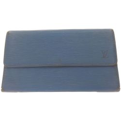 ▼▼ LOUIS VUITTON ルイヴィトン 長財布 エピ ポルトトレゾール インターナショナル M63385 ブルー Cランク
