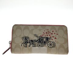  COACH コーチ レディース長財布 シグネチャー ホース キャリッジハート  91571 Bランク