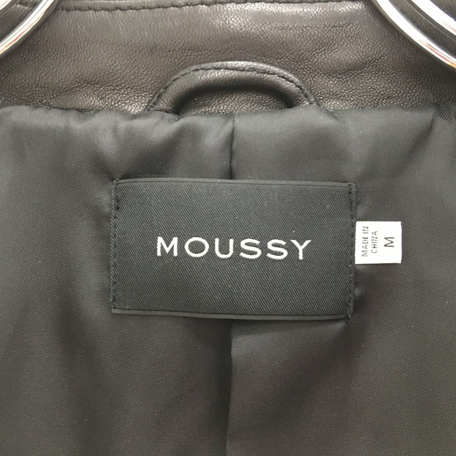 中古】 moussy マウジー メンズ レザージャケット ラムレザー Mサイズ