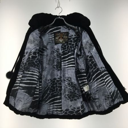  ITALIYA イタリヤ レディースジャケット ベルベット×タイガー 日本製 サイズ9 ブラック