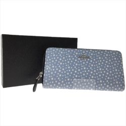 ▼▼ COACH コーチ レディース長財布 ラウンドファスナー ダスティスター F67614 Aランク