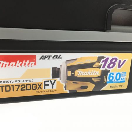  MAKITA マキタ 18v 6.0Ah 充電式インパクトドライバ TD172DGX フレッシュイエロー