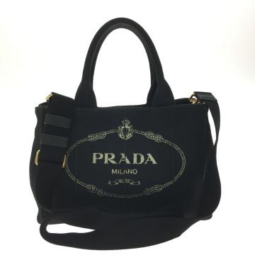 PRADA プラダ トートバッグ カナパ ブラック｜中古｜なんでも 