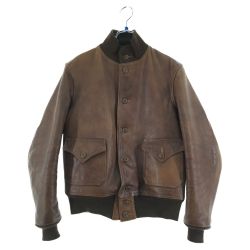 ▼▼ FREE WHEELERS フリーホイーラーズ メンズ フライトジャケット 馬革 レザー 074734 ブラウン Bランク