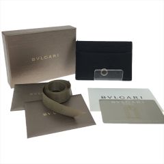  BVLGARI ブルガリ ユニセックス カードケース  30405 ブラック Aランク