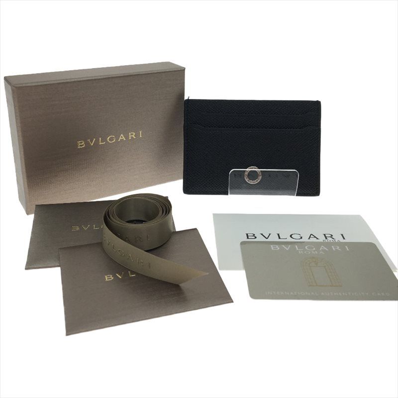 中古】 BVLGARI ブルガリ ユニセックス カードケース 30405 ブラック ...