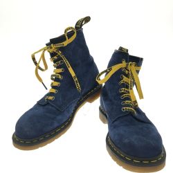 ▼▼ Dr.Martens ドクターマーチン メンズブーツ スエード 8ホール UK7 GV05S ブルー Bランク