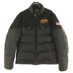 ▼▼ VANSON バンソン メンズ ダウンジャケット Lサイズ フード欠品 ブラック Bランク