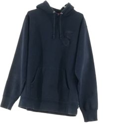 ▼▼ Supreme シュプリーム メンズ パーカー サイズM　プルオーバー ネイビー Cランク