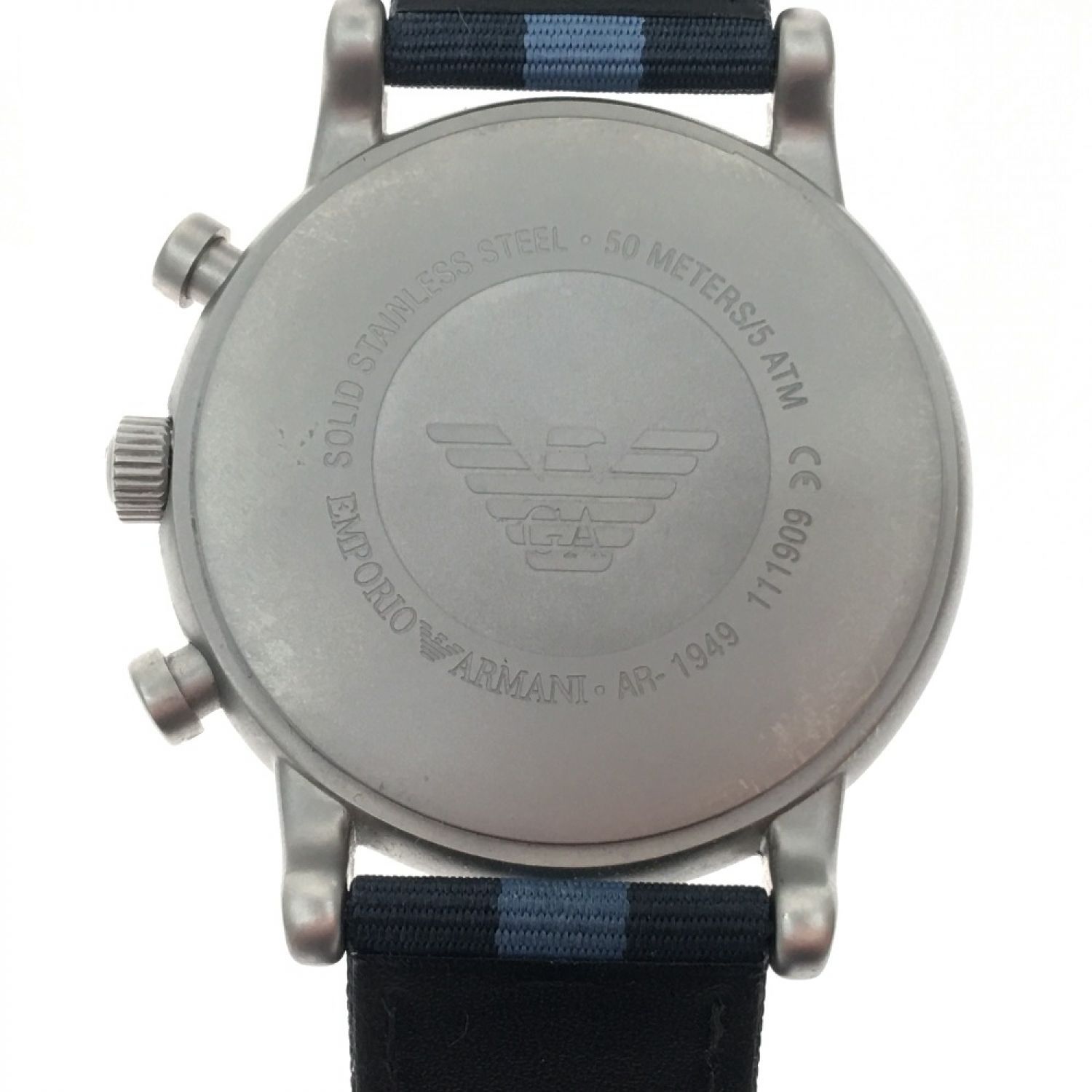 《美品》EMPORIO ARMANI 腕時計 シルバー デイデイト メンズ