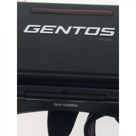  GENTOS ヘッドライト バッテリー 白色LED リチウムイオン充電池付属 GH-100RG ブラック Aランク
