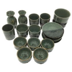 ▼▼  相馬焼 湯呑セット 半谷薫  Bランク