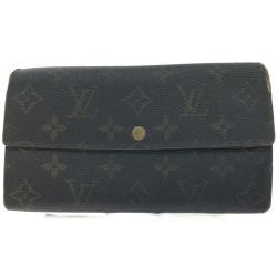 ▼▼ LOUIS VUITTON ルイヴィトン レディース長財布 モノグラム ポシェットポルトモネクレディ M61725 Cランク