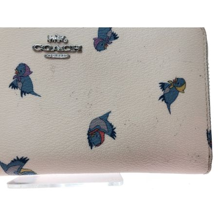  COACH コーチ レディース 長財布 ラウンドファスナー ディズニー限定コラボ シンデレラ フライングバード C2893 アイボリー