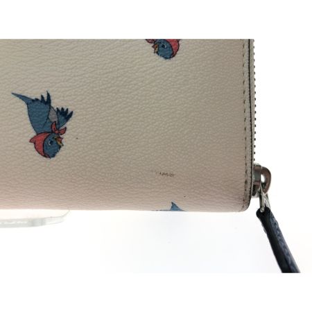  COACH コーチ レディース 長財布 ラウンドファスナー ディズニー限定コラボ シンデレラ フライングバード C2893 アイボリー