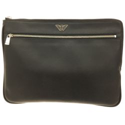 ▼▼ EMPORIO ARMANI エンポリオアルマーニ クラッチバッグ セカンドバッグ ブラック Aランク