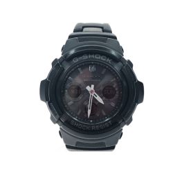 ▼▼ CASIO カシオ メンズ腕時計 デジアナウォッチ G-SHOCK 電波ソーラー Ｇショック  AWG-M100BC ブラック Bランク