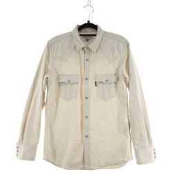 ▼▼ RUDE GALLERY BLACK REBEL メンズ 長袖シャツ M  アイボリー Bランク