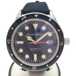 ▼▼ SPINNAKER 高性能 自動巻き ダイバーズウォッチ TiCTAC限定モデル ラバーベルト SP-5075-22-RUB ネイビー Aランク