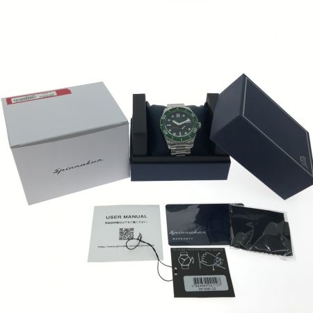  SPINNAKER 高性能 自動巻き ダイバーズウォッチ TiCTAC限定モデル SP5058-11 グリーン