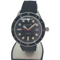 ▼▼ SPINNAKER 自動巻き ダイバーズ TiCTAC限定モデル ラバーベルト SP-5075-11-RUB ブラック Aランク