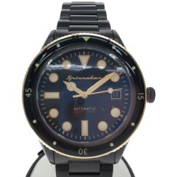 ▼▼ SPINNAKER 高性能 自動巻き ダイバーズウォッチ オールブラック限定モデル SP-5057-33 Aランク