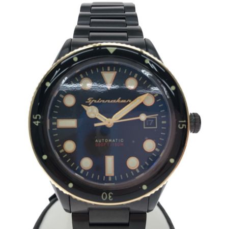  SPINNAKER 高性能 自動巻き ダイバーズウォッチ オールブラック限定モデル SP-5057-33