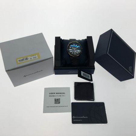  SPINNAKER 高性能 自動巻き ダイバーズウォッチ オールブラック限定モデル SP-5057-33