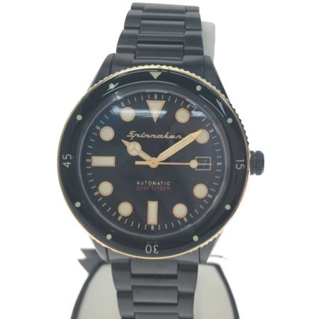  SPINNAKER 高性能 自動巻き ダイバーズウォッチ オールブラック限定モデル SP-5075-33 ブラック