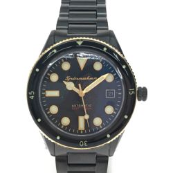 ▼▼ SPINNAKER 高性能 自動巻き ダイバーズウォッチ オールブラック限定モデル SP-5075-33 ブラック Aランク
