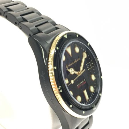  SPINNAKER 高性能 自動巻き ダイバーズウォッチ オールブラック限定モデル SP-5075-33 ブラック