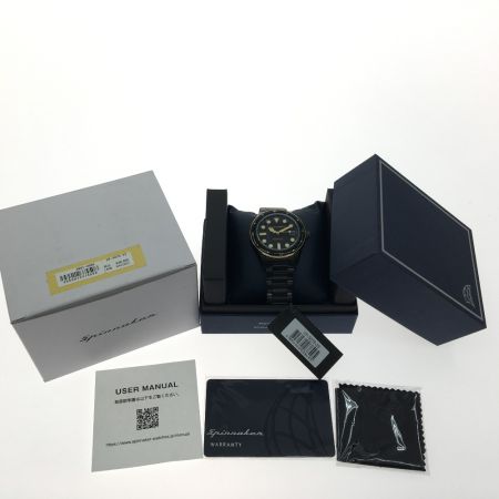  SPINNAKER 高性能 自動巻き ダイバーズウォッチ オールブラック限定モデル SP-5075-33 ブラック