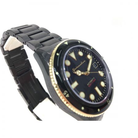  SPINNAKER 高性能 自動巻き ダイバーズウォッチ オールブラック限定モデル SP-5075-33