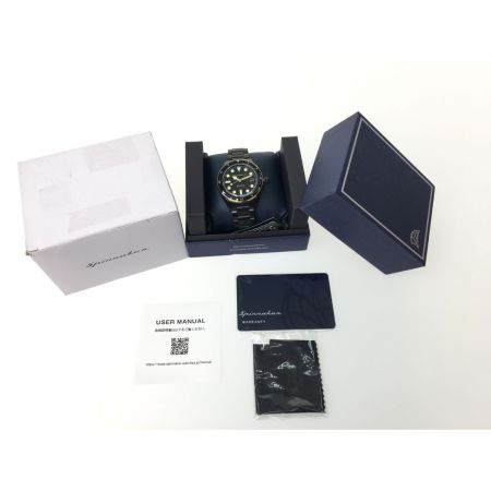  SPINNAKER 高性能 自動巻き ダイバーズウォッチ オールブラック限定モデル SP-5075-33