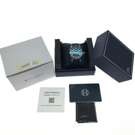  SPINNAKER 高性能 自動巻き ダイバーズウォッチ TiCTAC限定モデル ラバーベルト SP-5075-22-RUB ネイビー