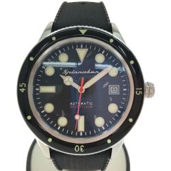 ▼▼ SPINNAKER 自動巻き ダイバーズ TiCTAC限定モデル ラバーベルト SP-5075-11-RUB ブラック Aランク