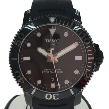  TISSOT ティソ メンズ腕時計 ティソTスポーツシースター1000 クロノグラフ300M T1204073705100 ブラック