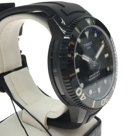  TISSOT ティソ メンズ腕時計 ティソTスポーツシースター1000 クロノグラフ300M T1204073705100 ブラック