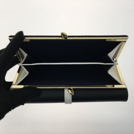  Samantha Thavasa Petit Choice レディース長財布 フロントベルト がま口 ブラック