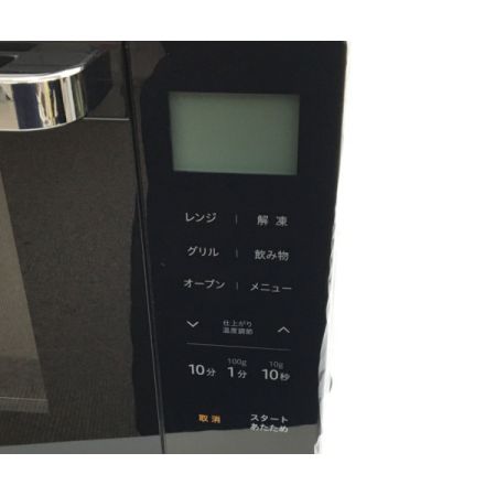  YAMAZEN 山善 ヤマゼン YRJ-F182TV-B オーブンレンジ 18L 縦開き フラット ブラック系 YRJ-F182TV