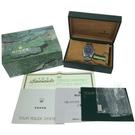  ROLEX ロレックス メンズ腕時計 自動巻き P番 AIR-KING エアキング 14000 ブルー Aランク