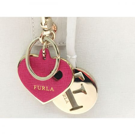  FURLA フルラ レディースバッグ アウトレット 2WAYバッグ チャーム付 ホワイト
