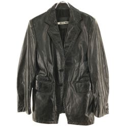 ▼▼ ダークビッケンバーグ メンズ 牛革ジャケット ブラック Lサイズ　 ブラック Bランク