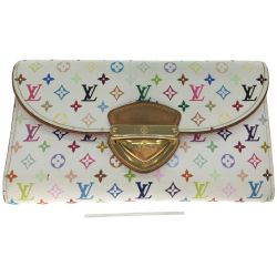 ▼▼ LOUIS VUITTON ルイヴィトン ポルトフォイユ・ウジェニ モノグラム マルチカラー M60053 ホワイト Cランク