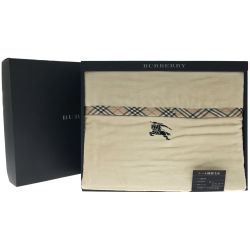 ▼▼ BURBERRY バーバリー 西川産業 シール織綿毛布 140x200cm 綿100％ 日本製 Aランク